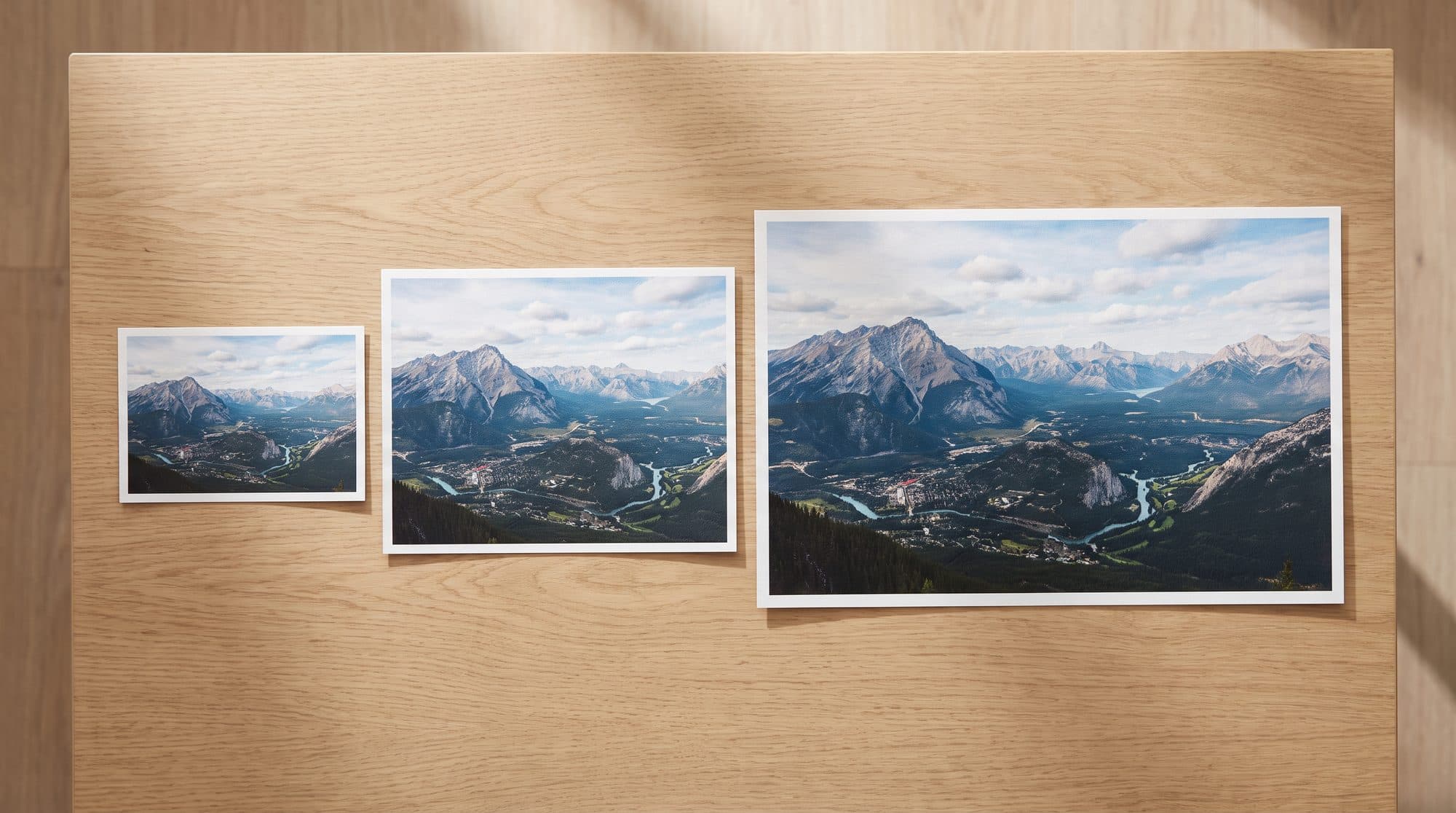 Fotografija planinskog pejzaža u različitim formatima